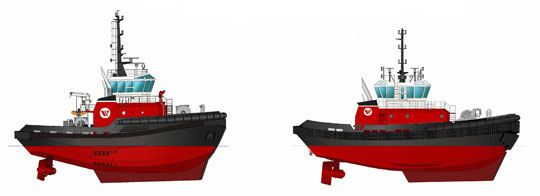 Comparison of new Seaspan Terminal Tugs with current flagship Seaspan Resolution 