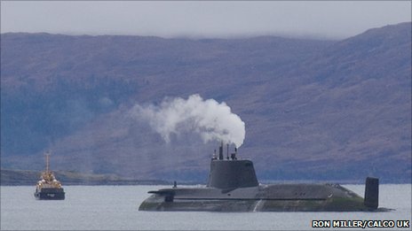 The HMS Astute submarine is believed to have been undergoing sea trials off Skye on Scotland's west coast