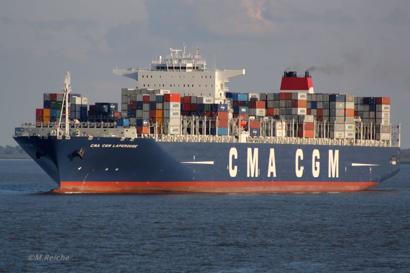 CMA CGM Laperouse IMO 9454412, dwt 157138, 13344 TEU, built 2010, flag France.