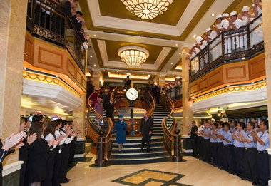 Arthur Edwards, Associated PressBritainâ€™s Queen Elizabeth II, descending the stairs, was on hand in October for the naming ceremony of Cunardâ€™s new ship, the Queen Elizabeth. Now on an around-the-world cruise, it sails from England in the spring.