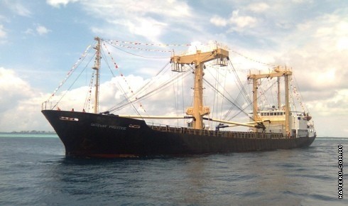 The Gateway Prestige cargo ship, owned by Gateway Shipping. PHOTO/ GATEWAYMALDIVES.COM