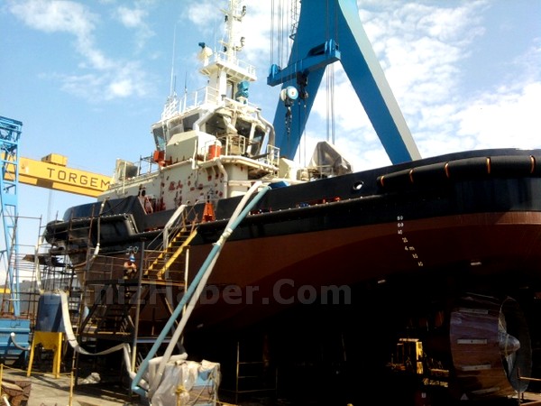 A tug being built at Bogazici Shipyard (Photo courtesy of www.denizhaber.com)