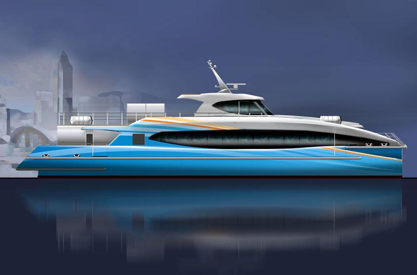 True to Incat Crowther’s ethos of constant evolution, this new vessel will be a modern interpretation of the previous vessel, with the addition of Incat Crowther’s latest hull form and a sleek, single passenger deck superstructure.