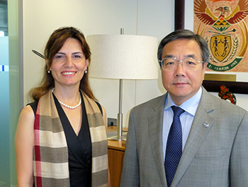 Seanews Magazine's Editor-in Chief, Mrs. Fulya Tekin Istikbal, interviewed with Mr. Koji Sekimizu at the IMO's London Headquarters