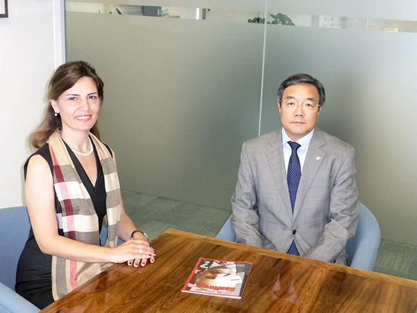 Seanews Magazine's Editor-in Chief, Mrs. Fulya Tekin Istikbal, interviewed with Mr. Koji Sekimizu at the IMO's London Headquarters