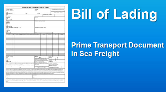 Bill of lading lost