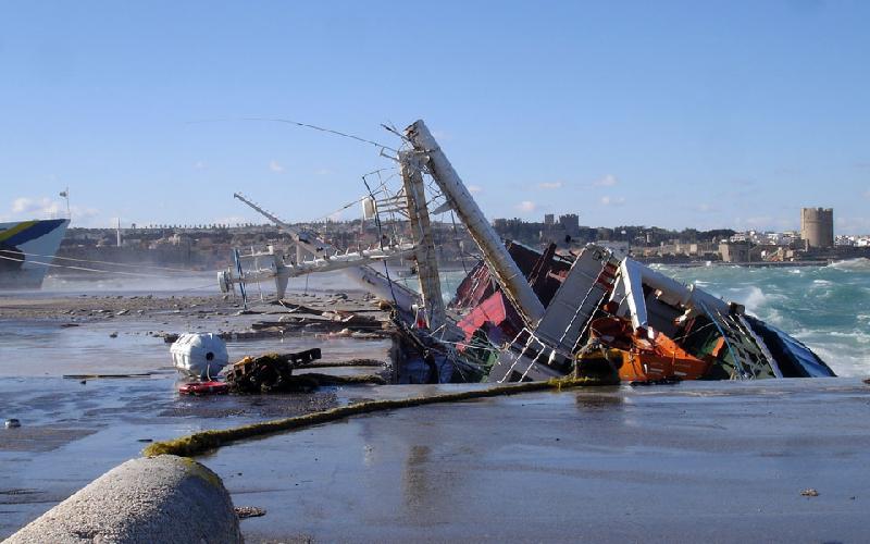 Cargo ship Nour M sinks in Rhodes due to bad weather