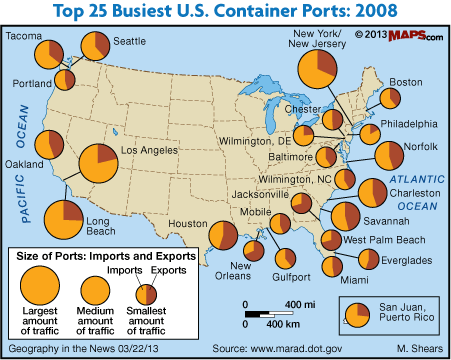 Us Ports Map 1190 032213ports