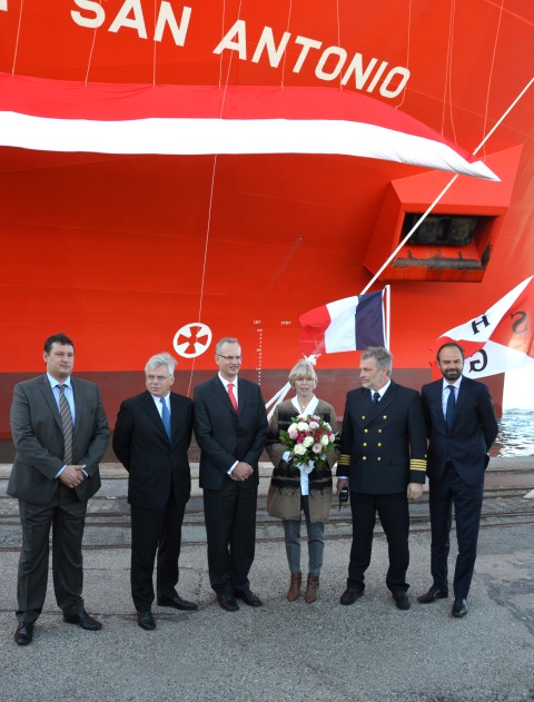 Hamburg Süd Christening Of The “Cap San Antonio” In Le