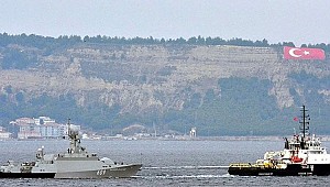 Brand new Russian Navy corvette VYSHNY VOLOCHEK towed through Çanakkale Strait