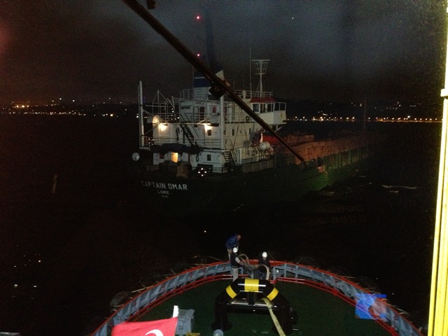 Captain Omar suffered engine failure in the Strait of Istanbul